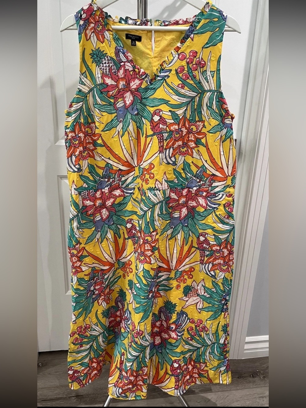 Talbots Plus Petite Tropical Print Dress 12P